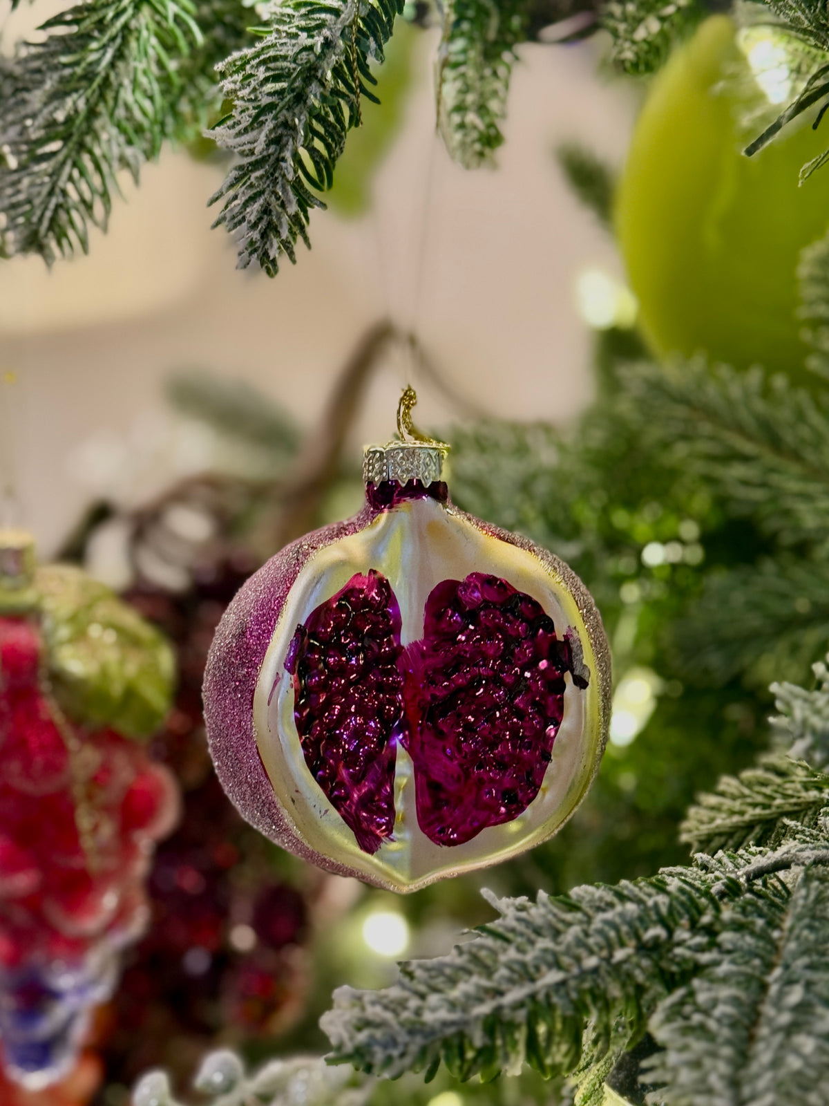 3" GLASS POMEGRANATE ORNAMENT
