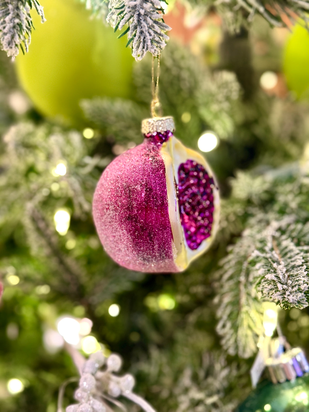 3" GLASS POMEGRANATE ORNAMENT