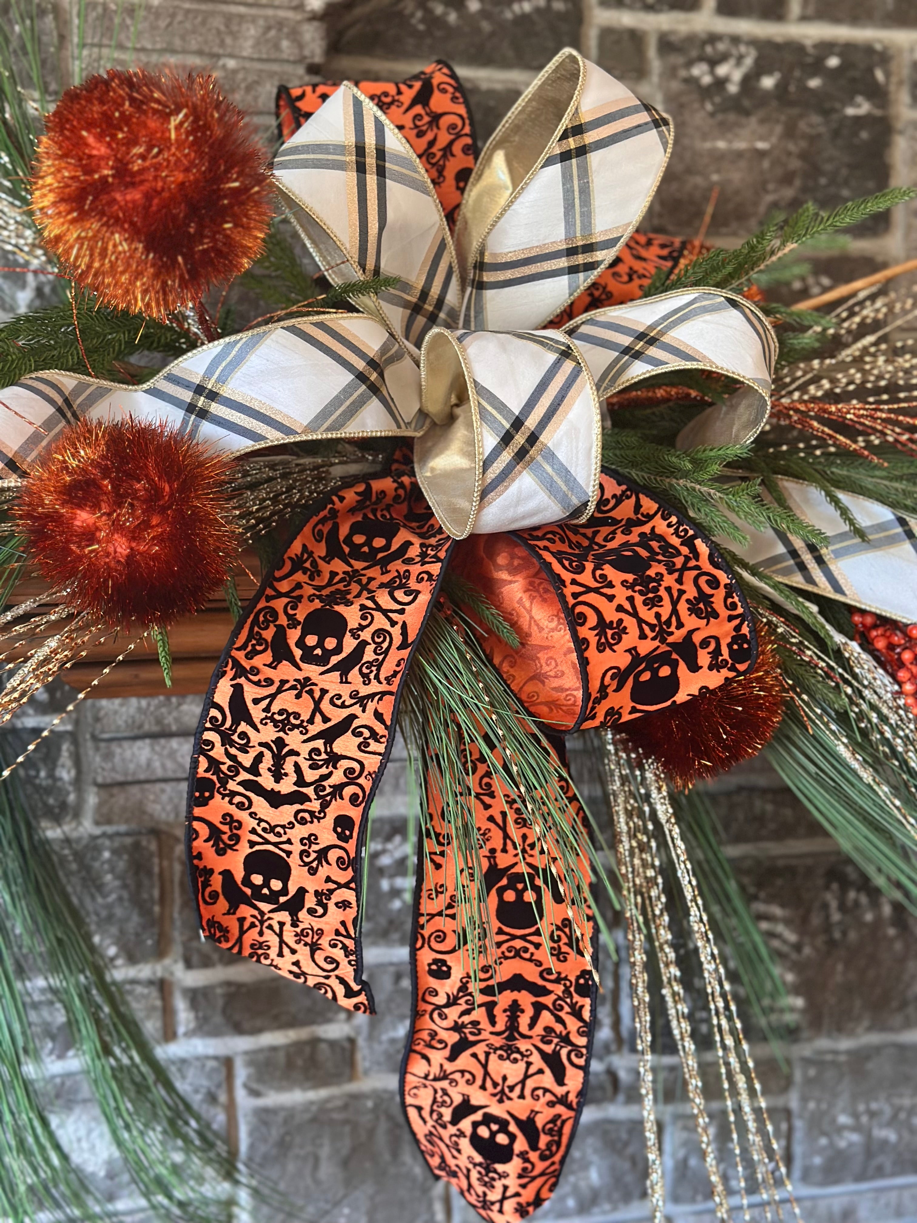 Halloween Garland Bow