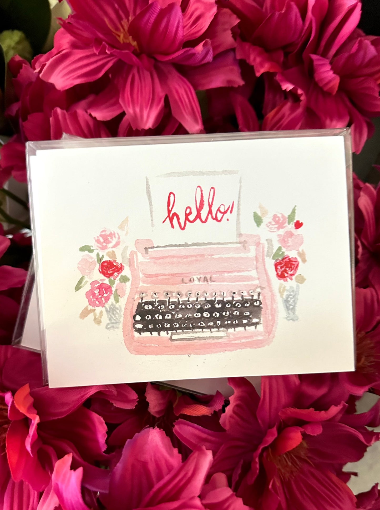 "hello!" Typewriter- Pack of 6