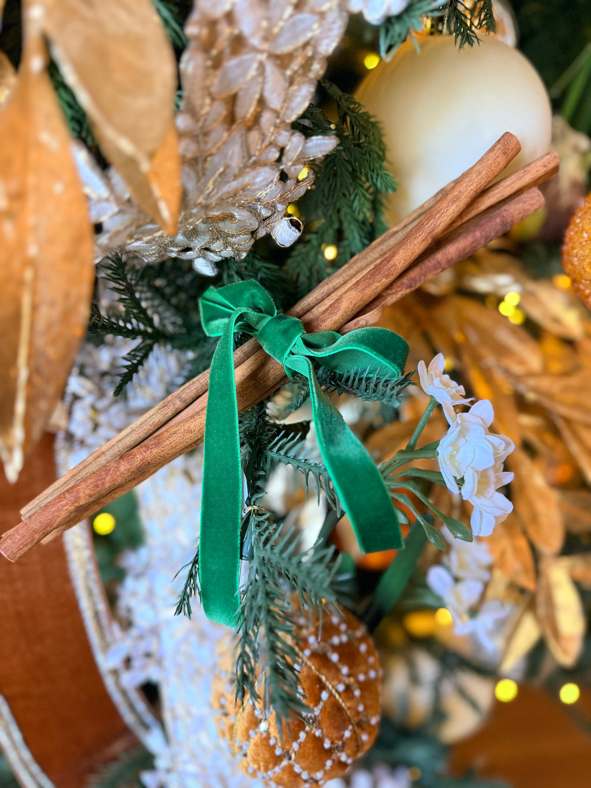 Cinnamon Stick Bundle with Green Bow