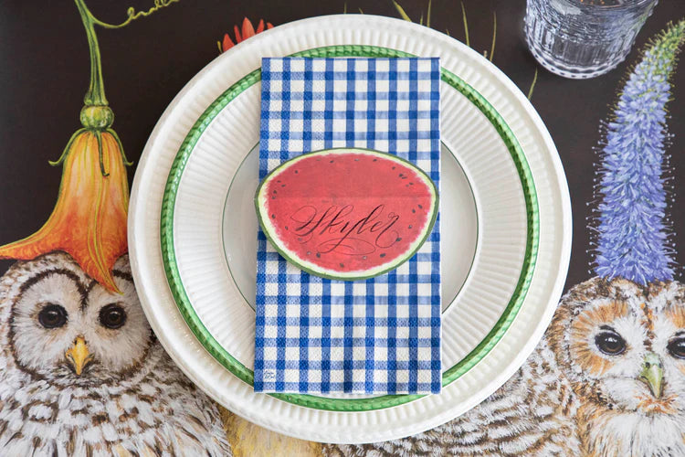 NAVY PAINTED NAPKINS