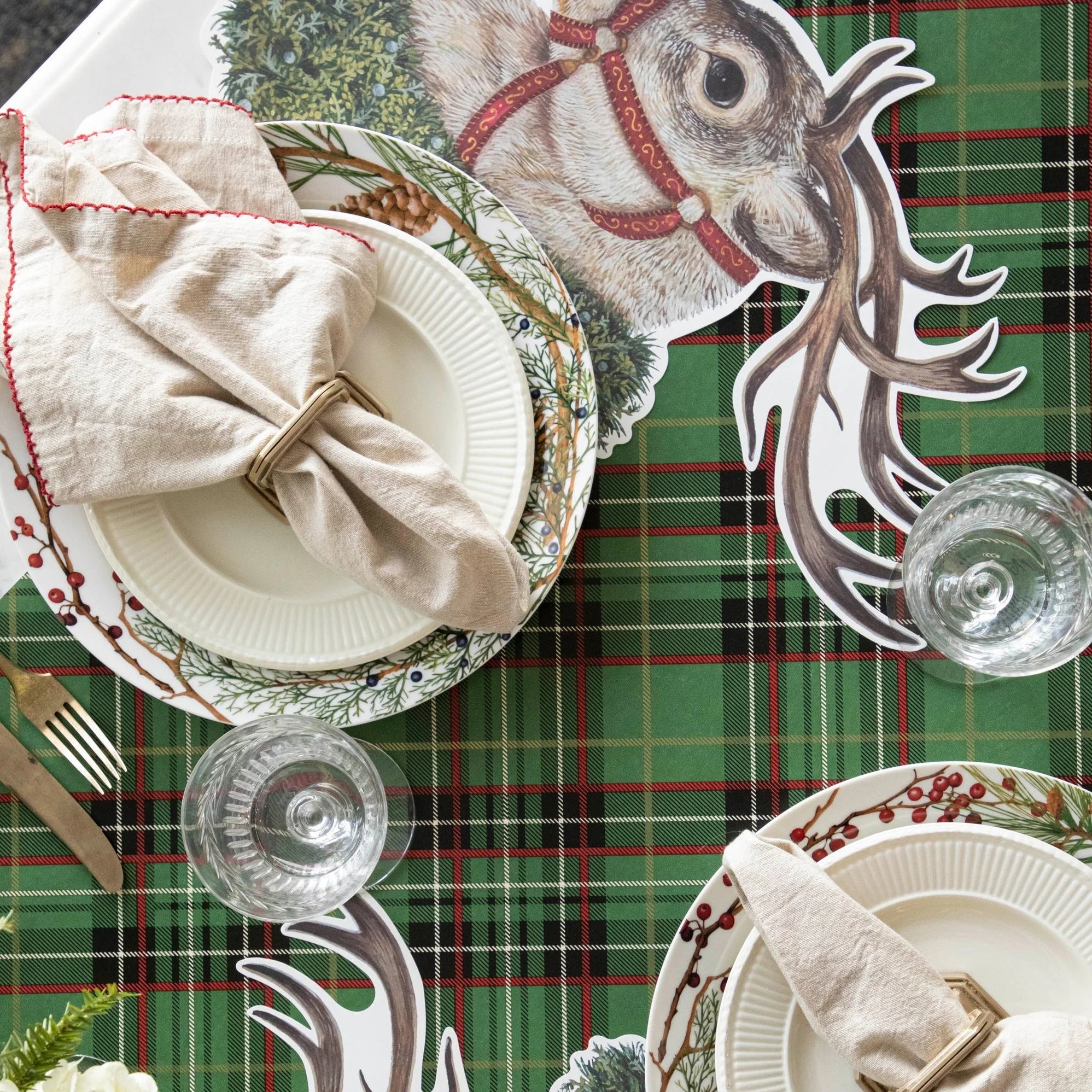 "Green Plaid" Table Runner