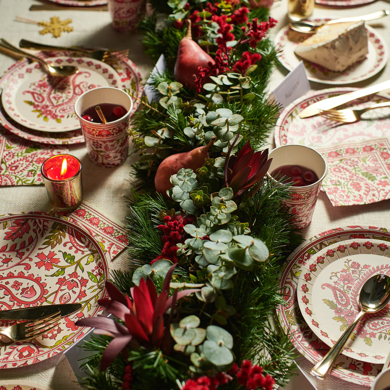 Festive Paisley Large Plates