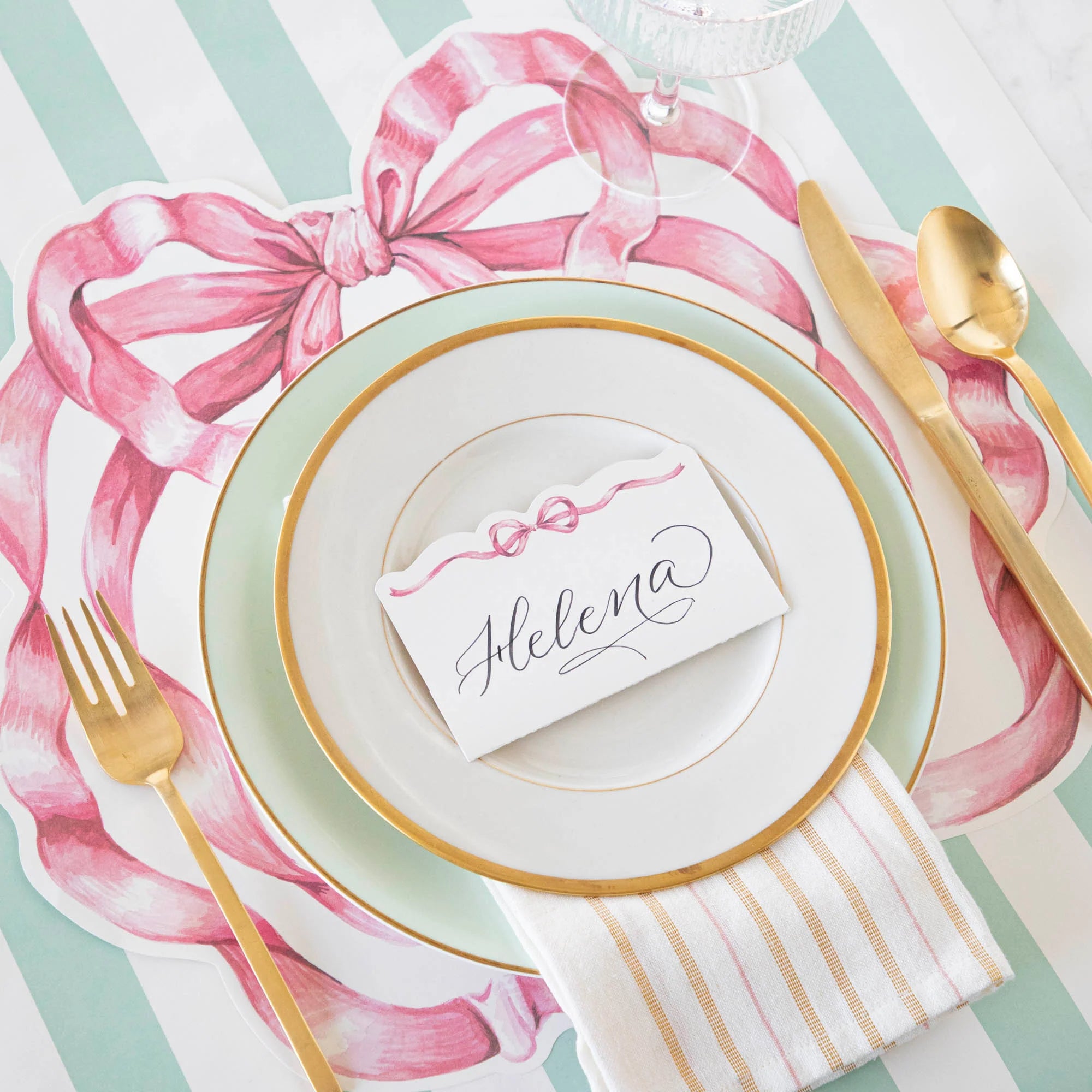 "Pink Bow" Placemat