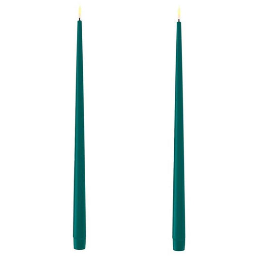 15" Jade Green LED Shiny Tapers