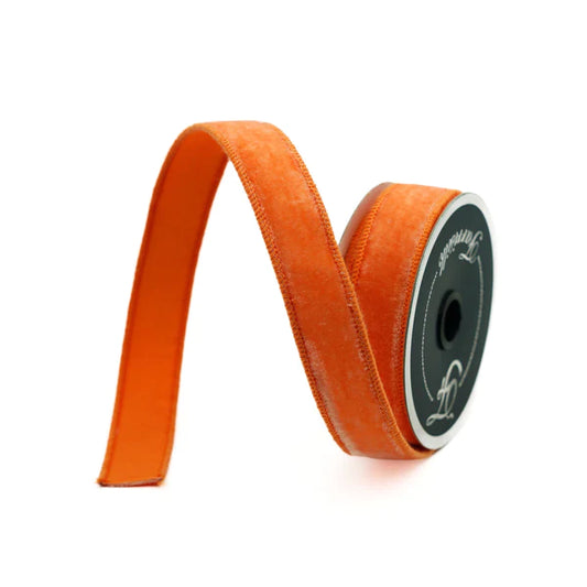 Orange Velvet - Sold by the yard