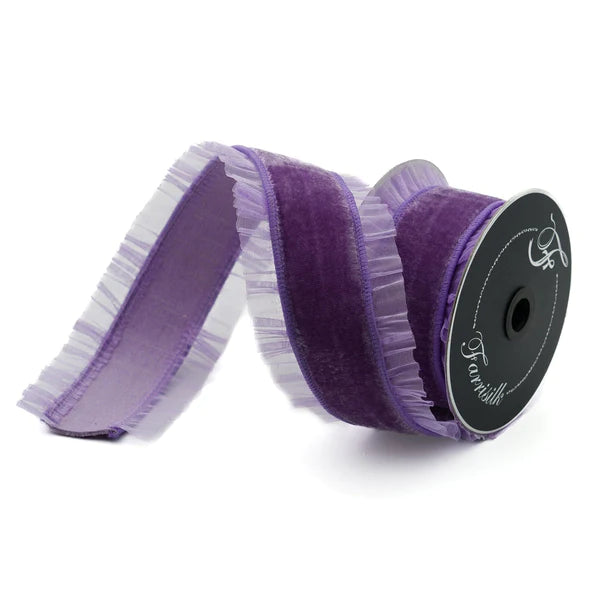 Lavender Sheer Ruffle 3"