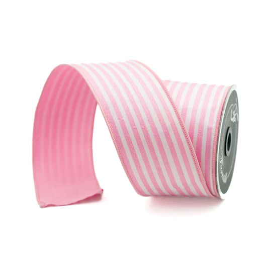 2.5" Newport Stripes Ribbon- Pink