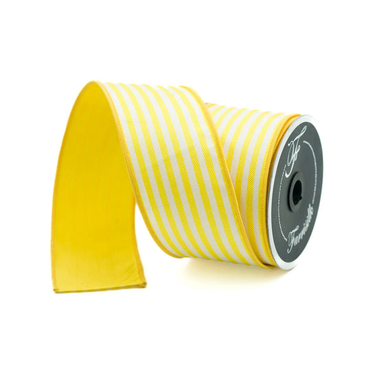 2.5" Newport Stripes Ribbon- Yellow