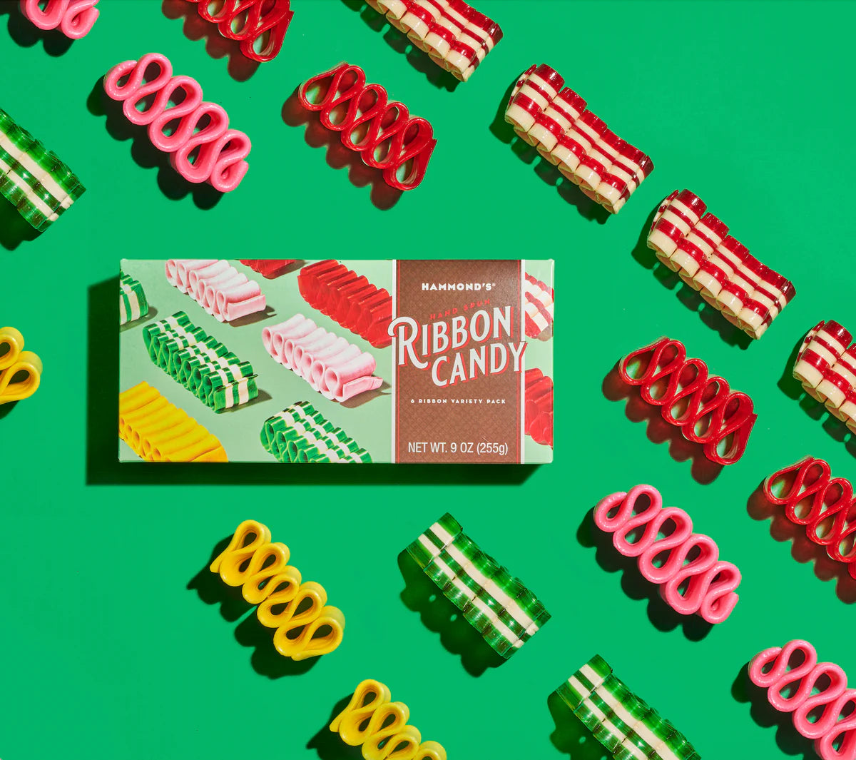 Ribbon Candy Christmas Gift Box 9oz