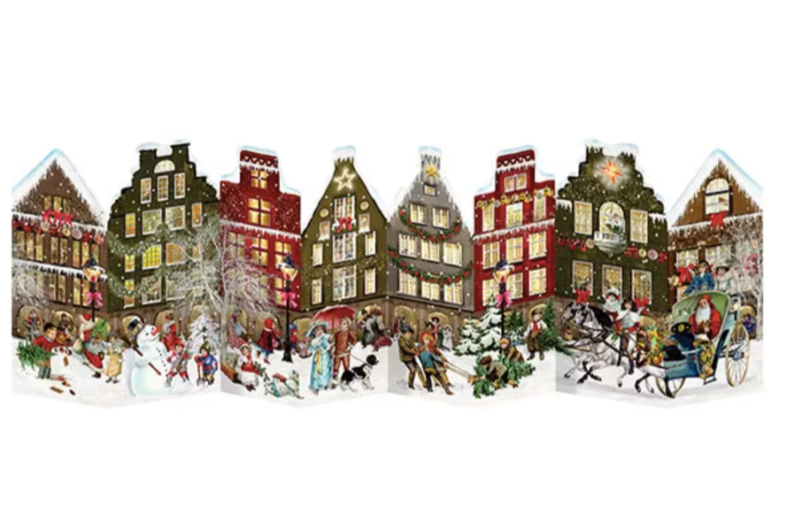 Free-Standing Christmas Street Advent Calendar