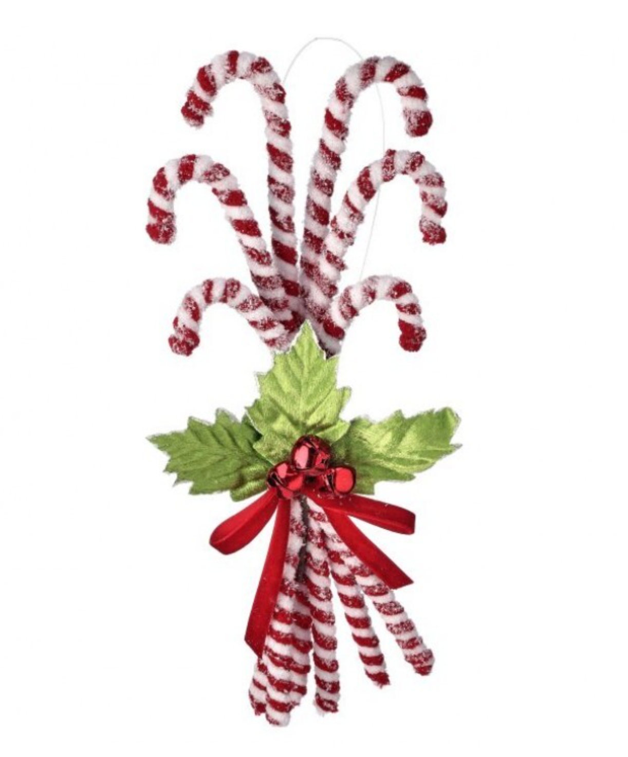 12" Candy Cane/Holly Bundle Ornament