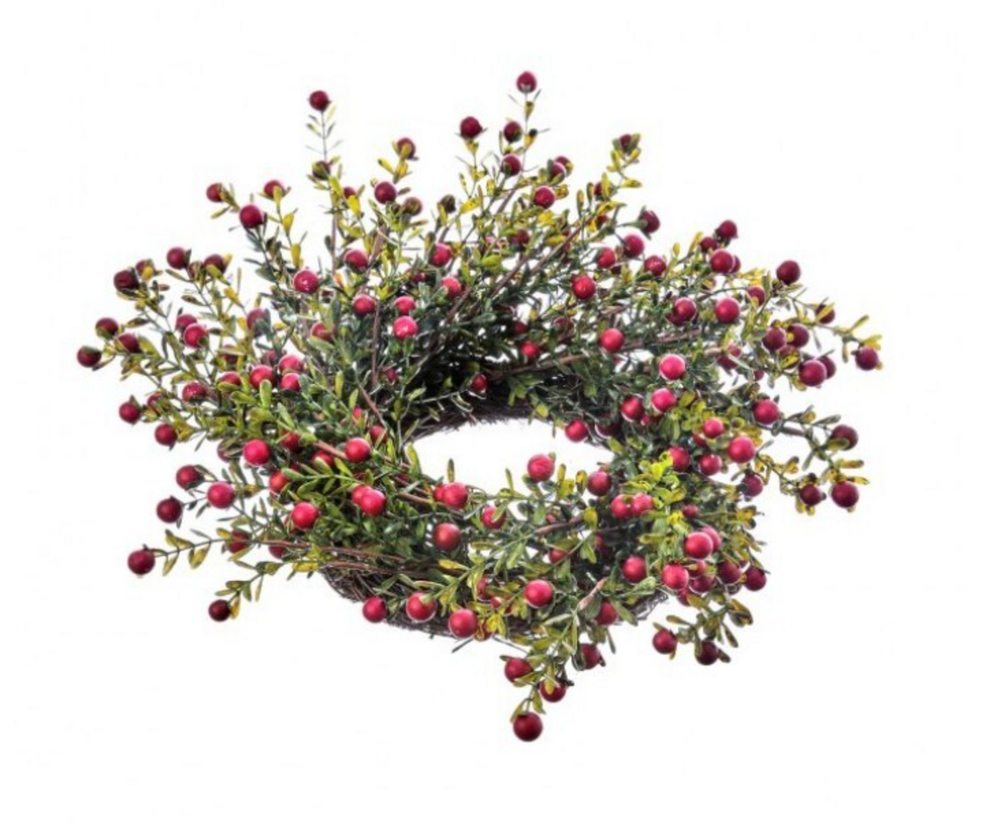 15" Mini Wild Cranberry Leaf Wreath