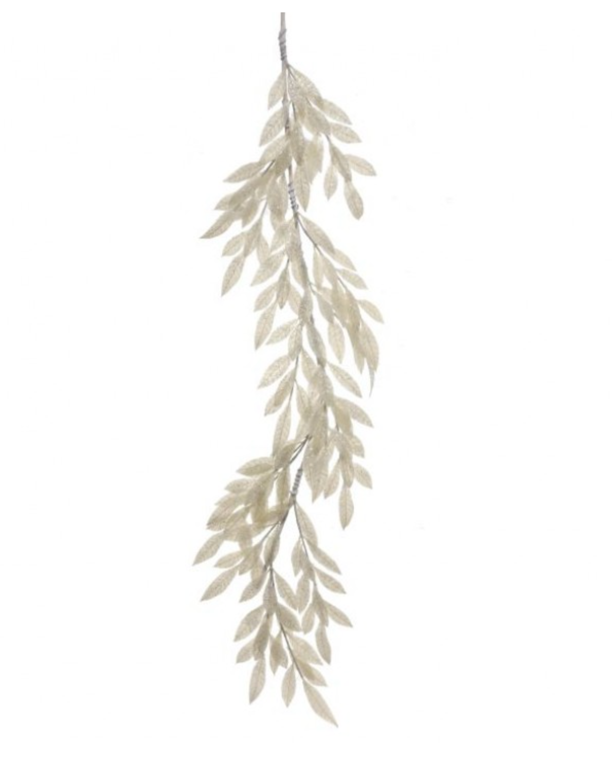 24" Glitter Laurel Leaf Garland