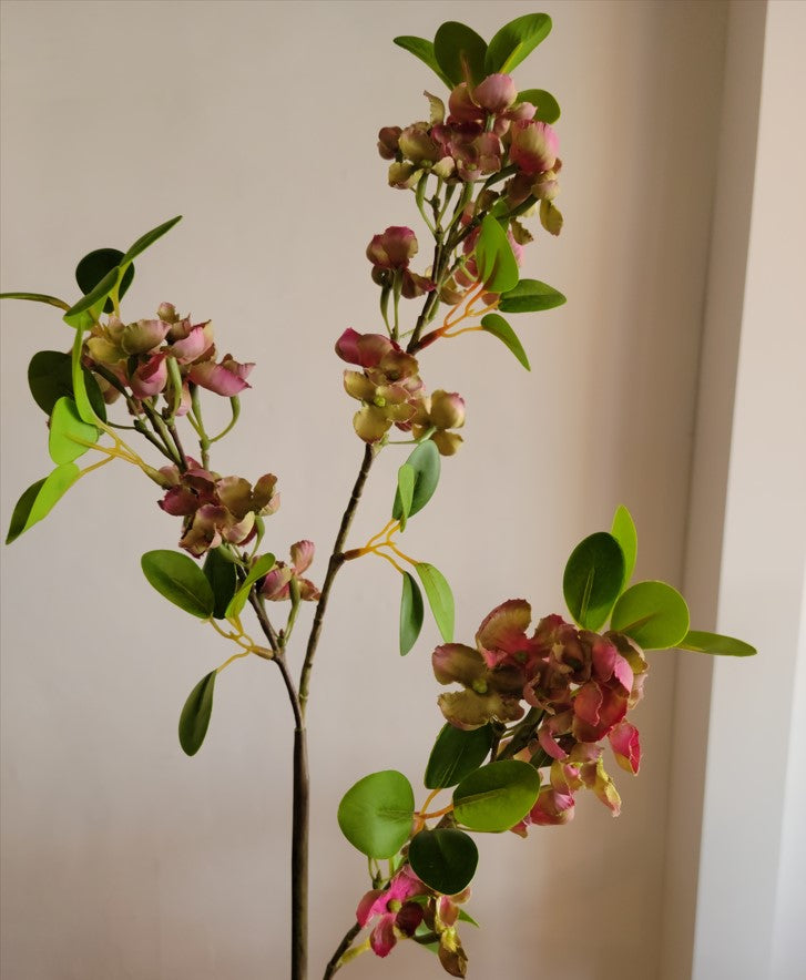 34’’ Cup Blossoms Spray- Green/Magenta