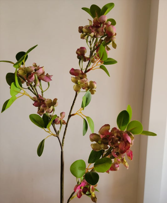 34’’ Cup Blossoms Spray- Green/Magenta