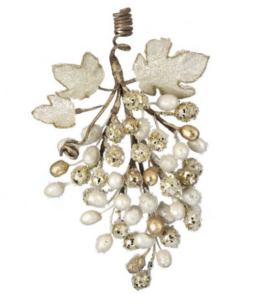 13" Micro Beaded Grape Cluster Ornament
