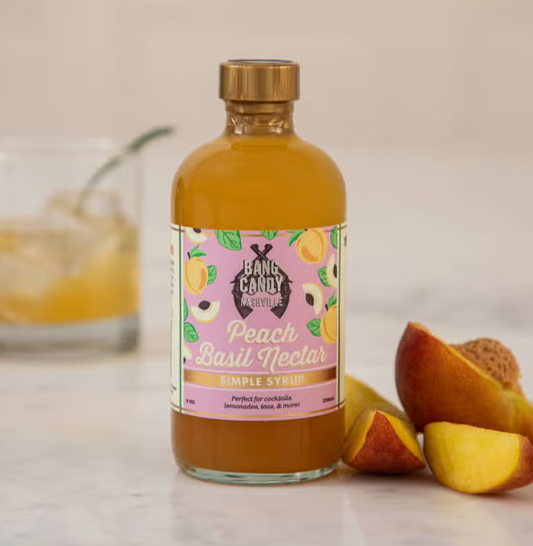 Bang Candy Peach Basil Nectar Simple Syrup - 8oz