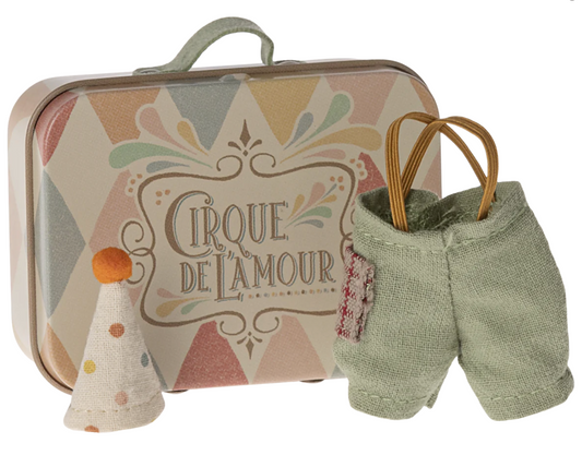 Clown Clothes in Suitcase, Little Brother