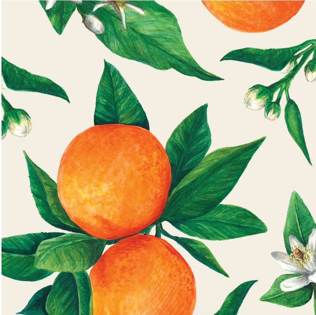 Hester & Cook “Orange Orchard" Paper Guest Napkins
