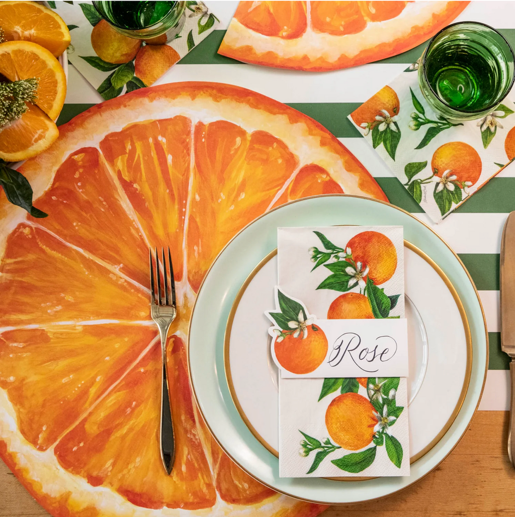 Hester & Cook “Orange Orchard" Paper Guest Napkins