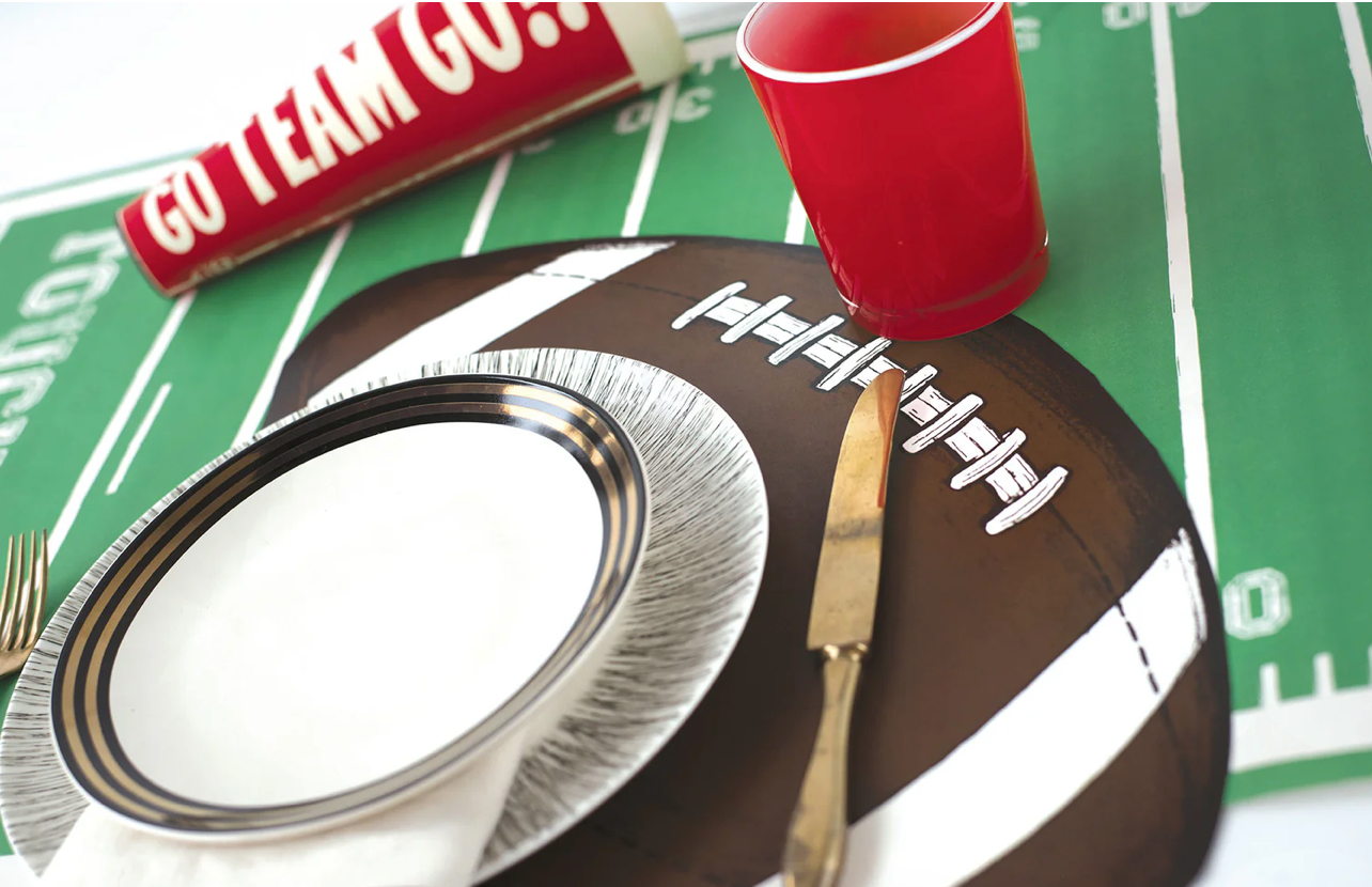Hester & Cook Die-Cut Football Placemat