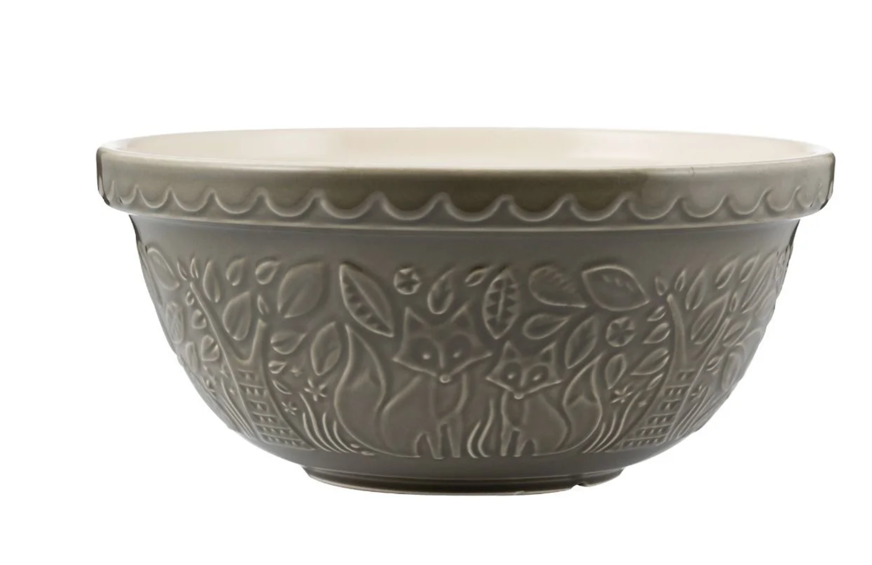 11.75" Mason Cash "In the Forest- Grey Fox" Size 12 Mixing Bowl
