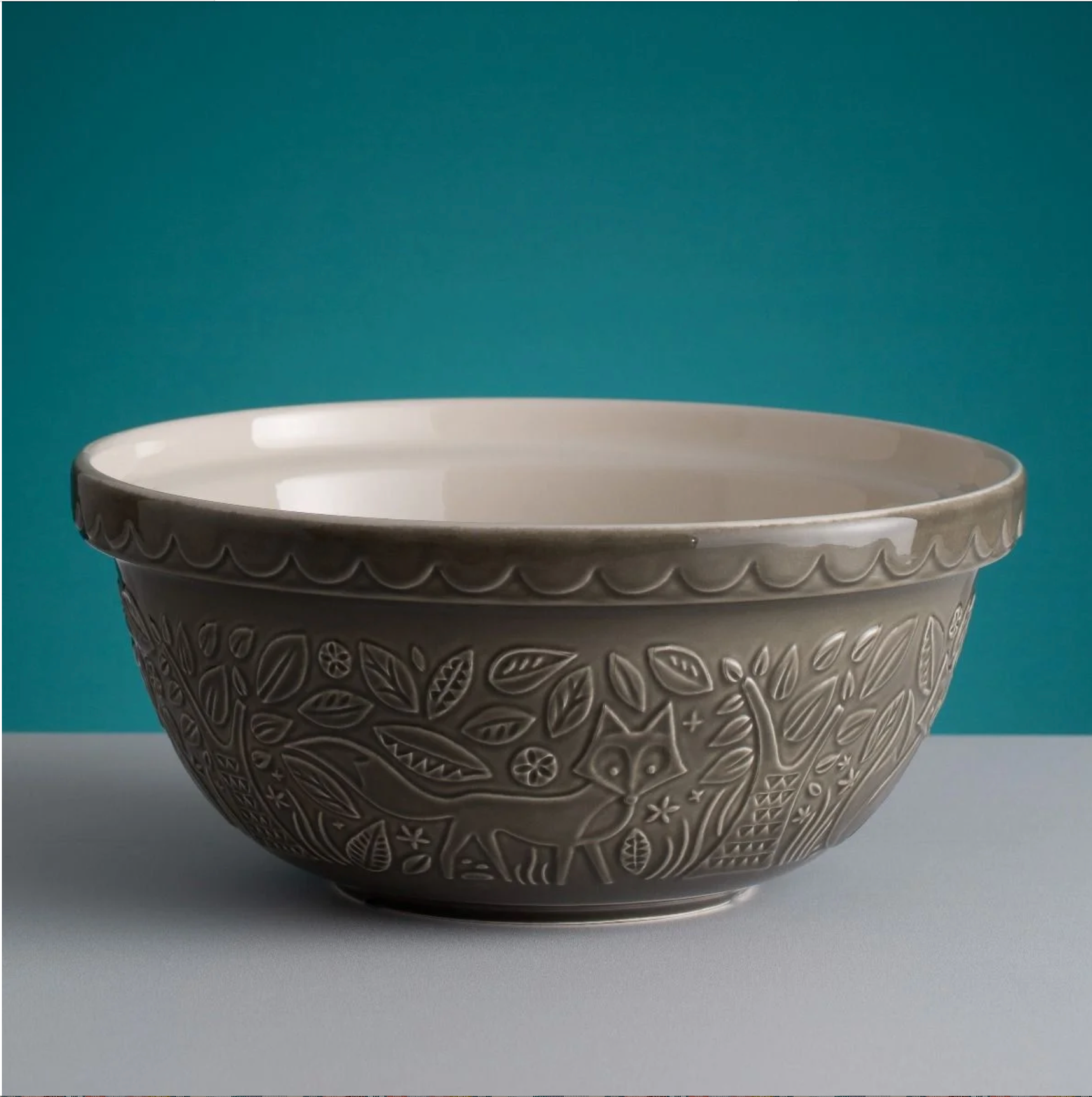 11.75" Mason Cash "In the Forest- Grey Fox" Size 12 Mixing Bowl