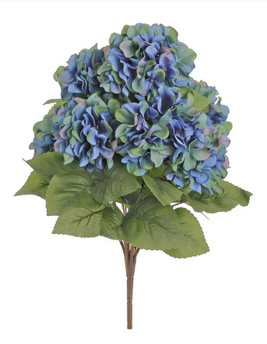 21" Hydrangea Bush- Violet/Moss
