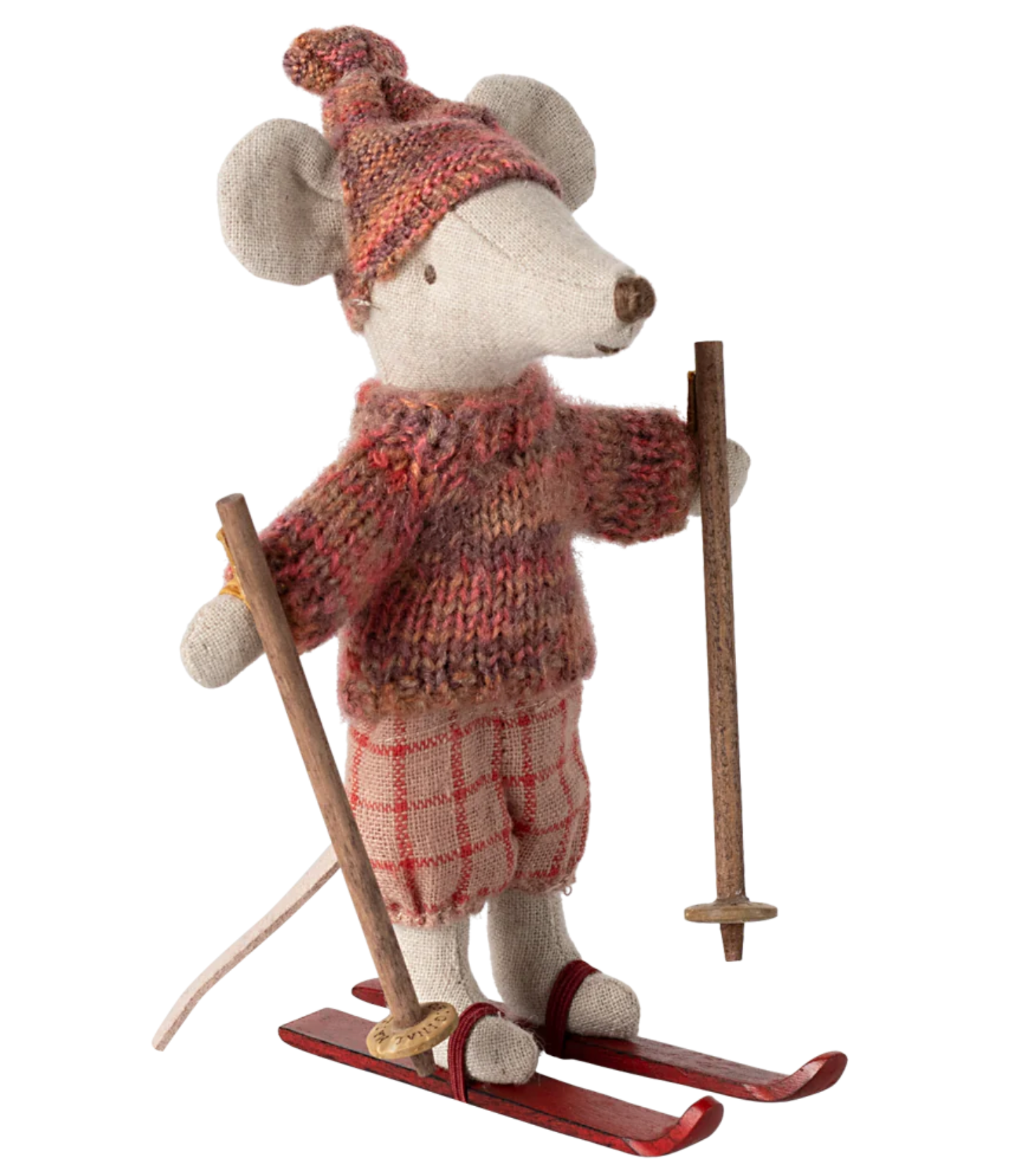 Winter Mouse w/ Ski Set, Big Sister - Rose