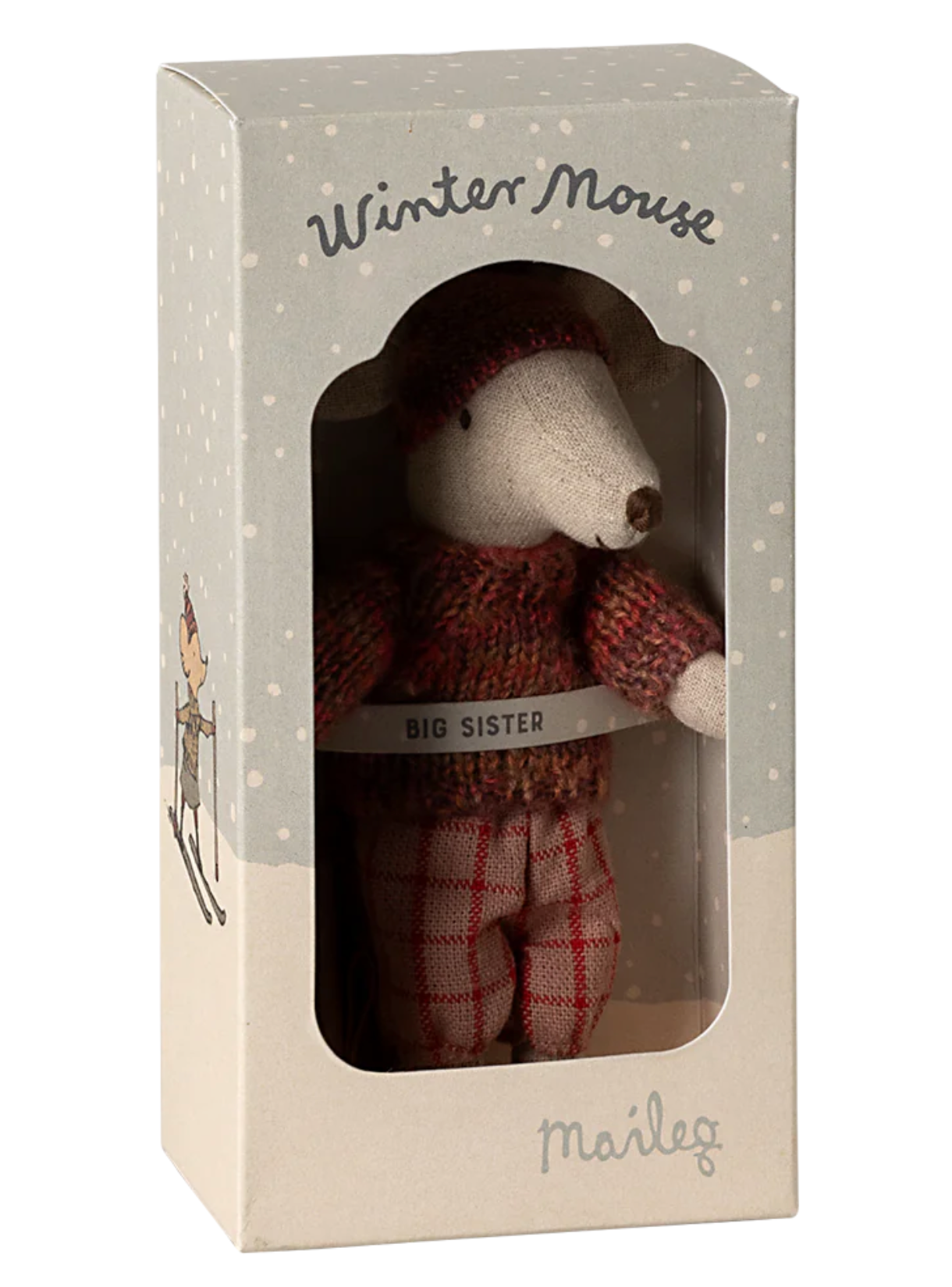 Winter Mouse w/ Ski Set, Big Sister - Rose
