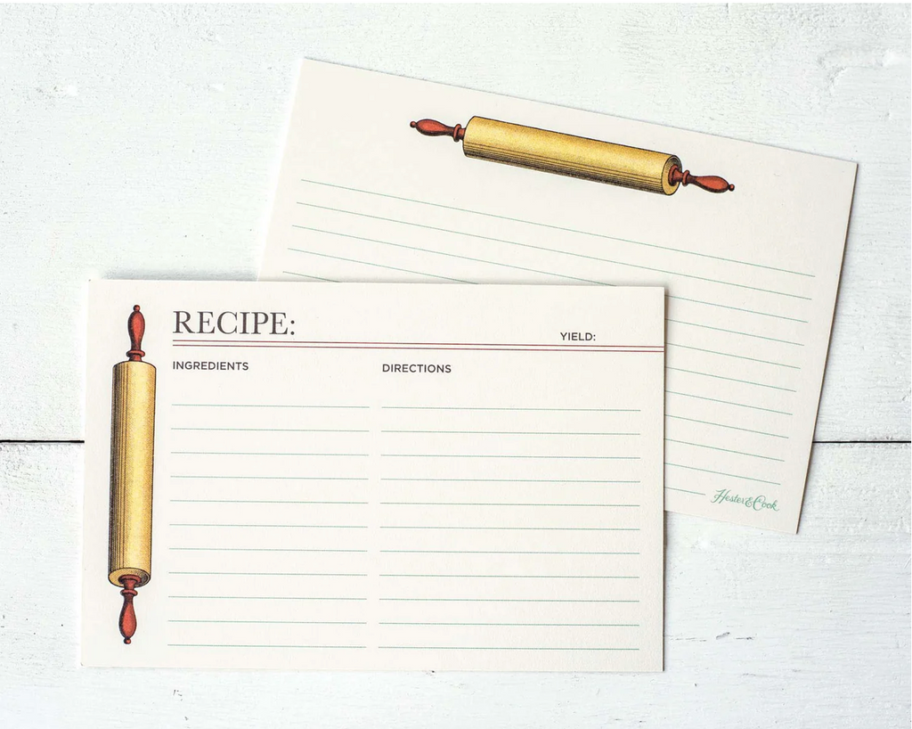 Rolling Pin Recipe Card - Pack of 12