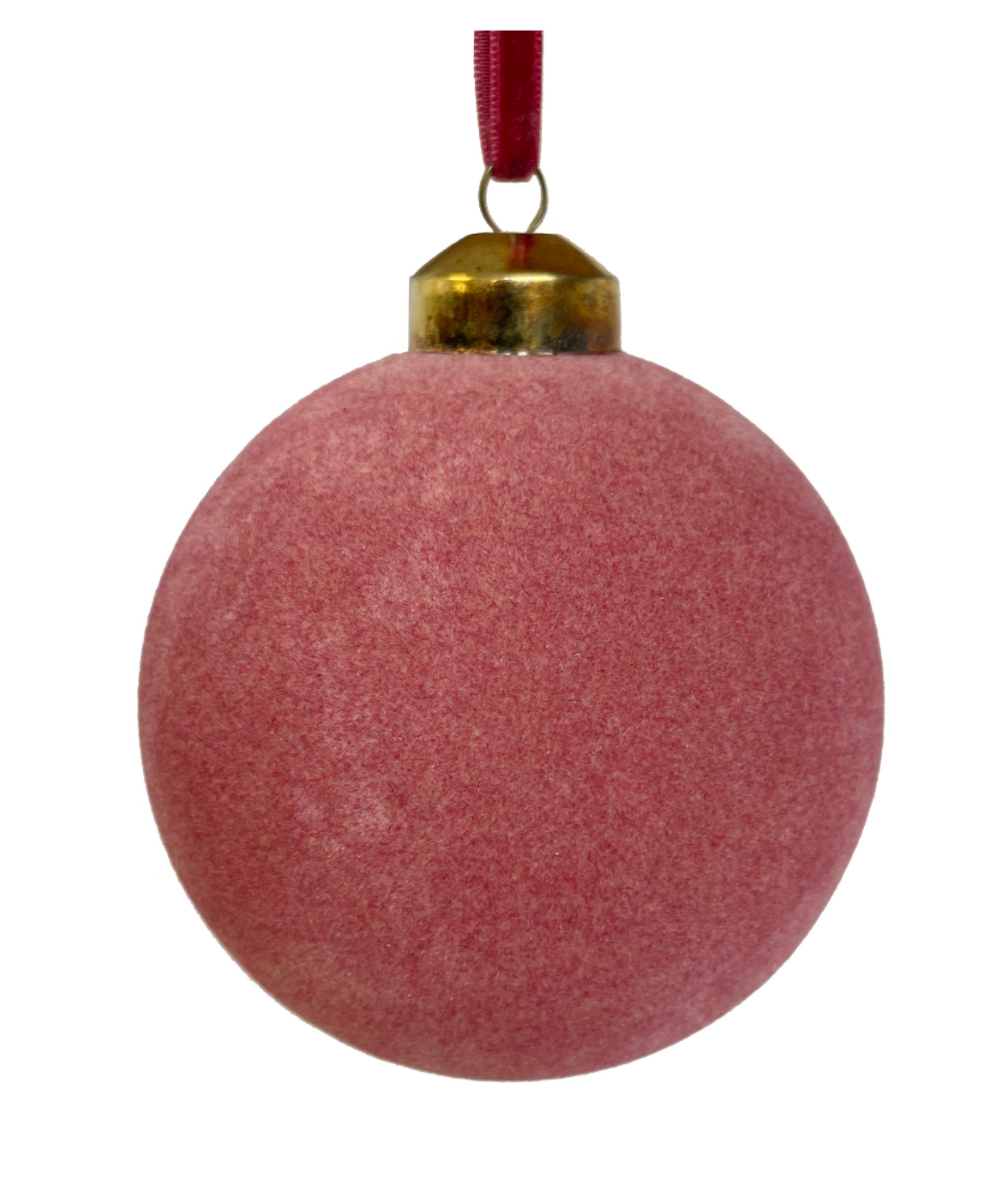 3" Glass Ornament- Pink Velvet