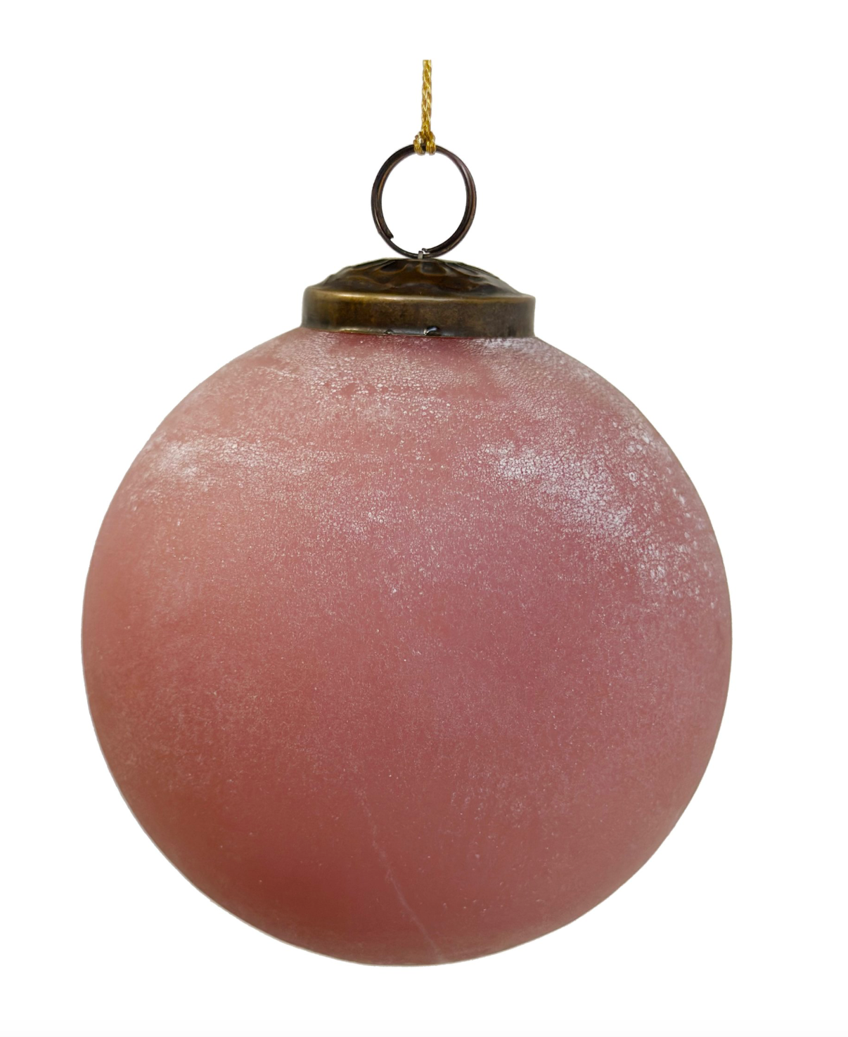 4" Glass Ornament- Pink Powered