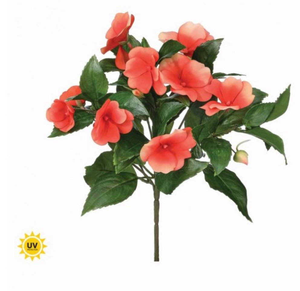 10" UV Natural Touch Quinea Impatients Plant