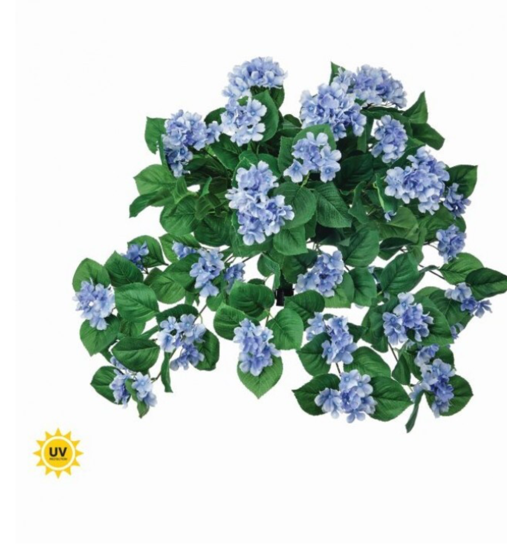 27" UV-Rated Hanging Hydrangea Plant