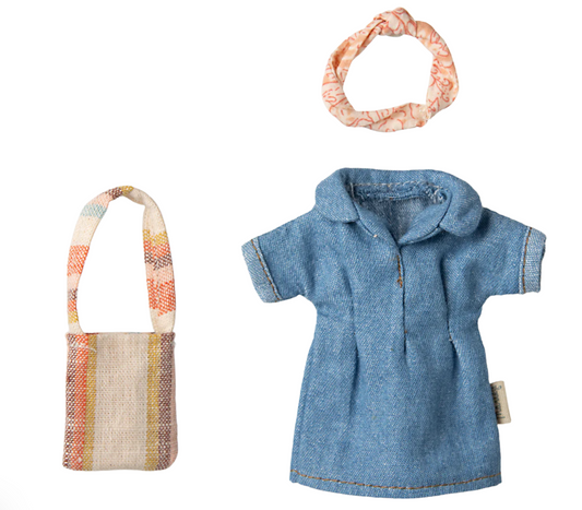 Denim Dress & Bag, Mum Mouse