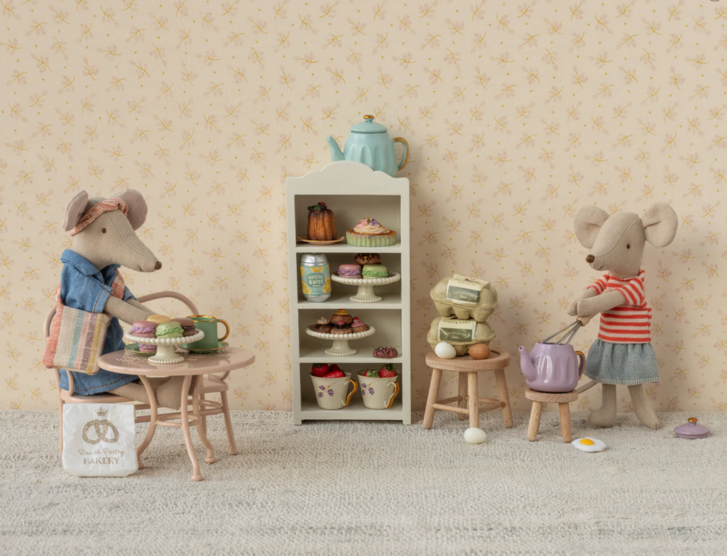 Cafe Set, Mouse, Big- Pale Pink
