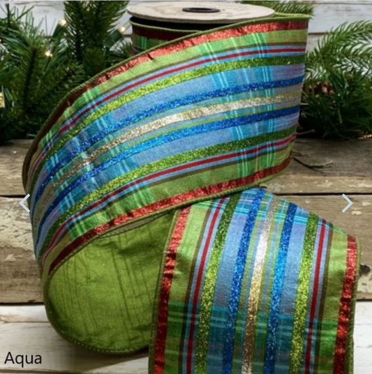Plaid Glitter Stripe