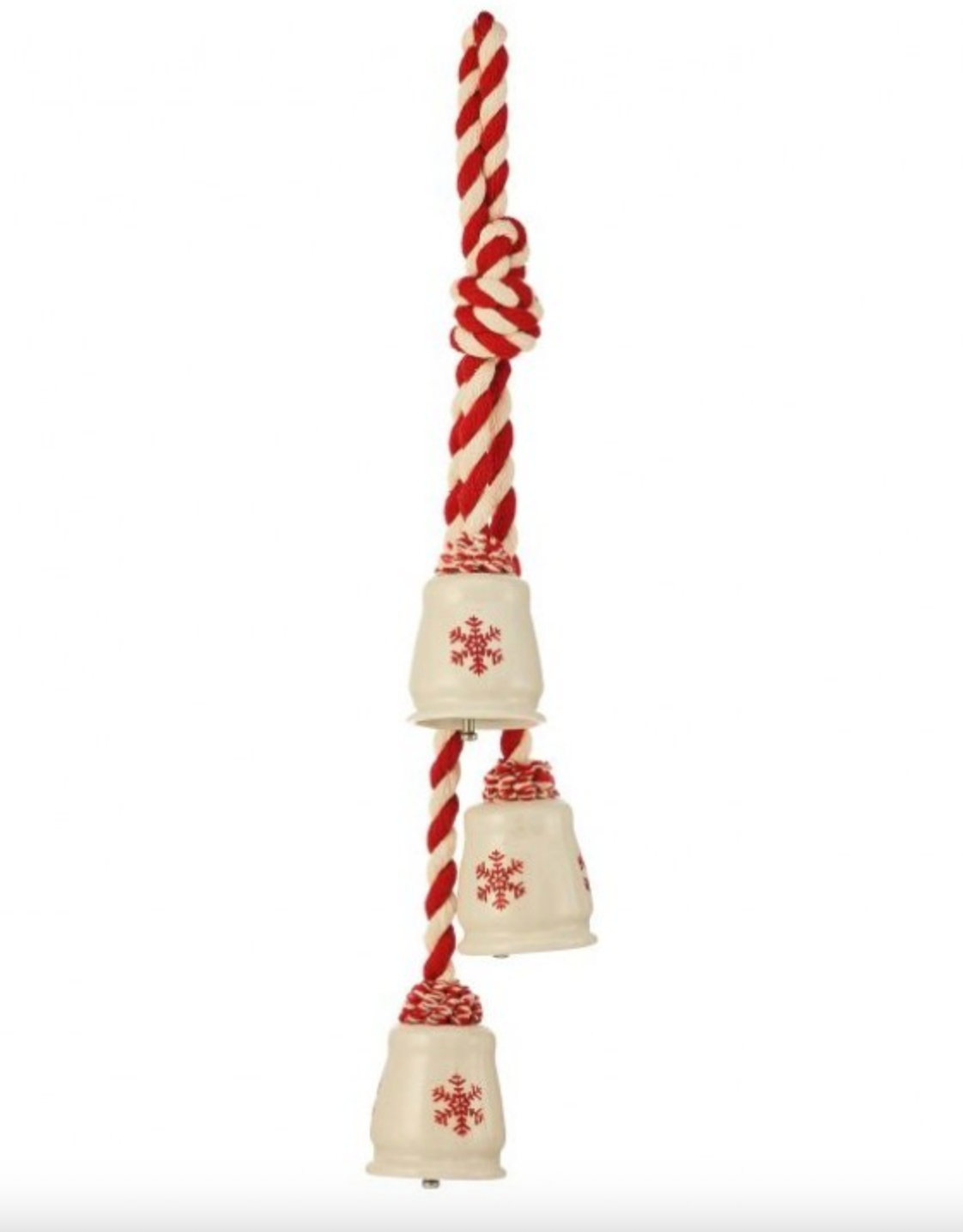 TRIPLE CLUSTER CERAMIC BELL ORNAMENT