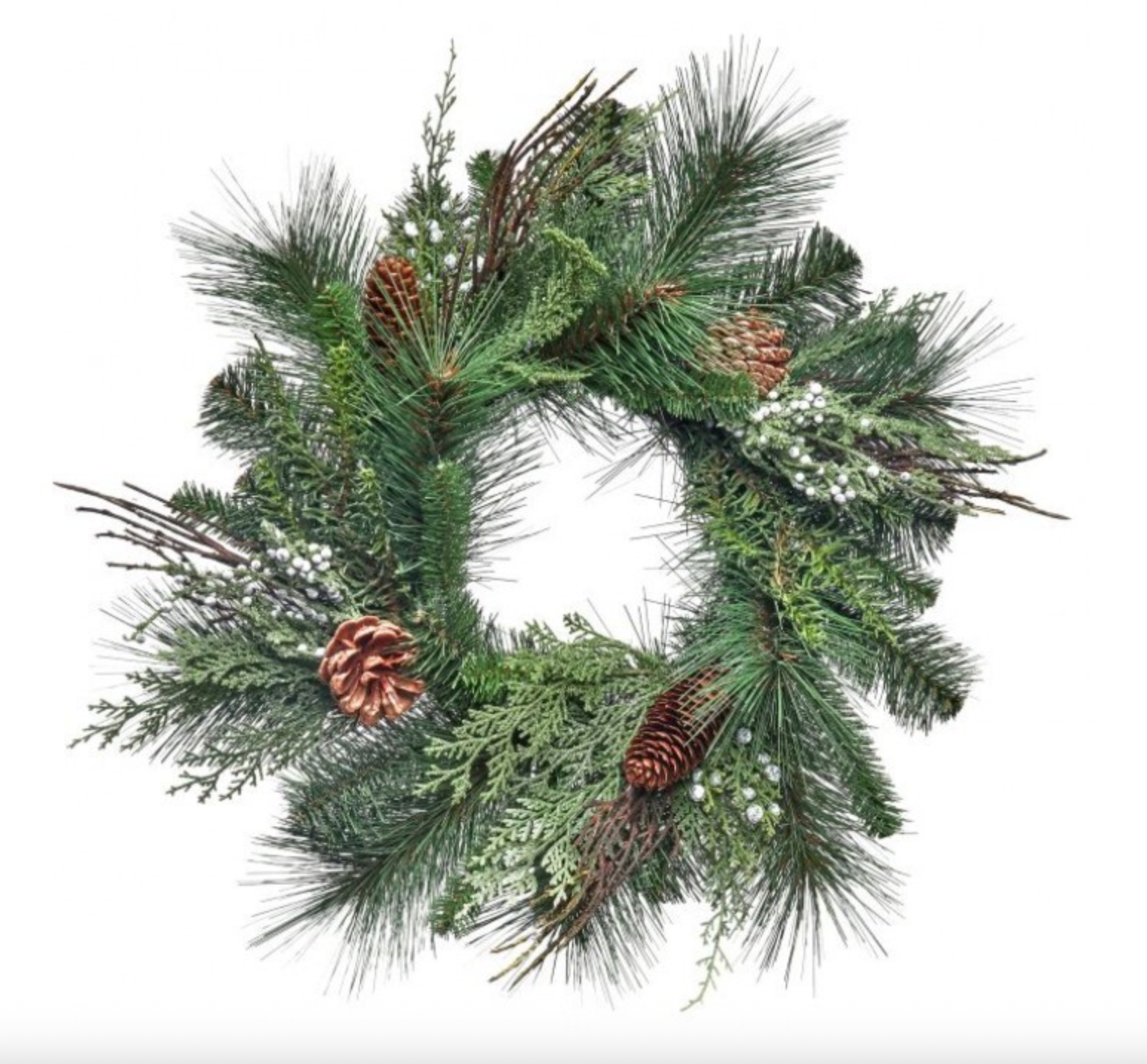 12” Juniper Berry/Pine/Cones Wreath