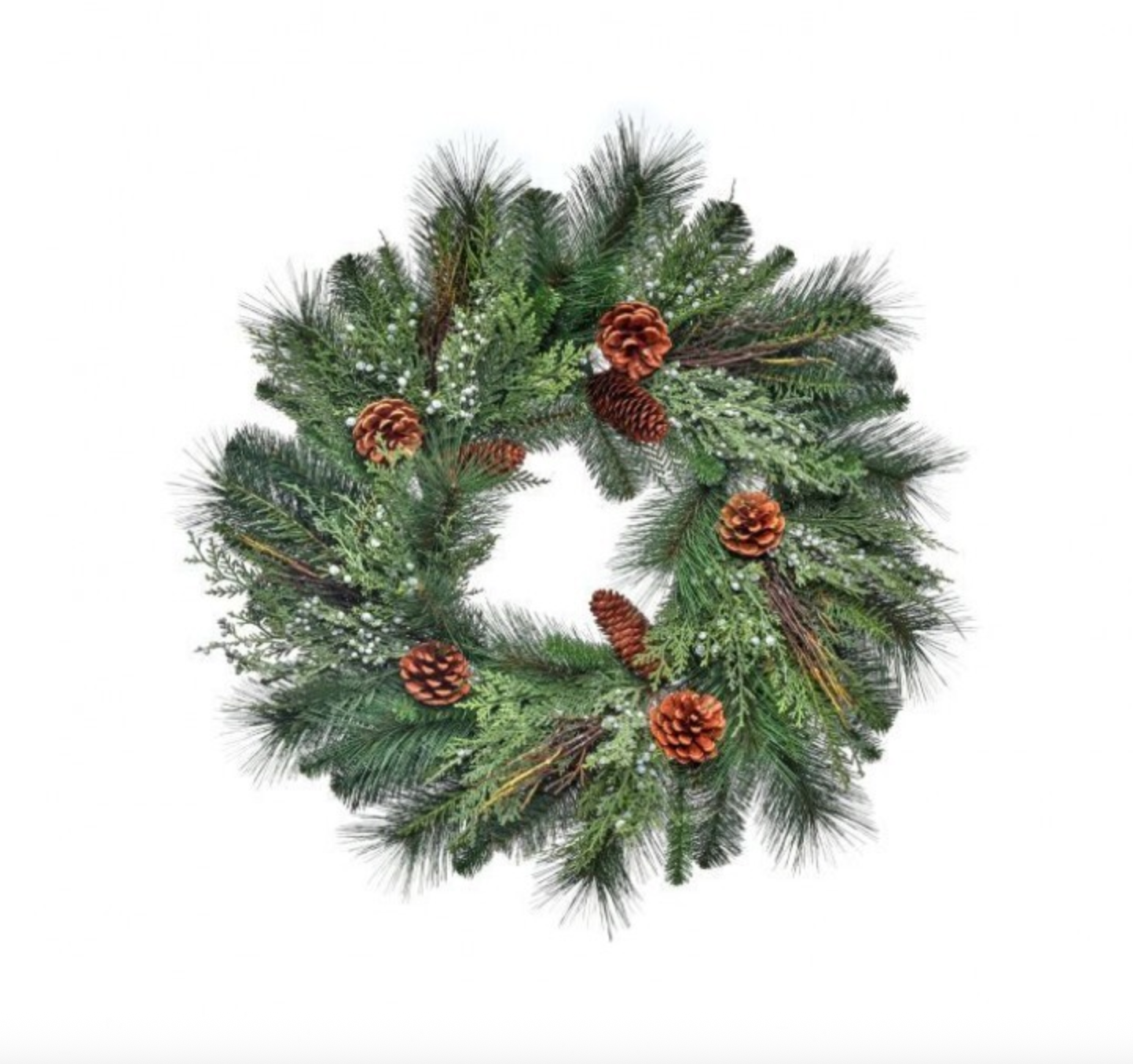 24” Juniper Berry/Pine/Cones Wreath