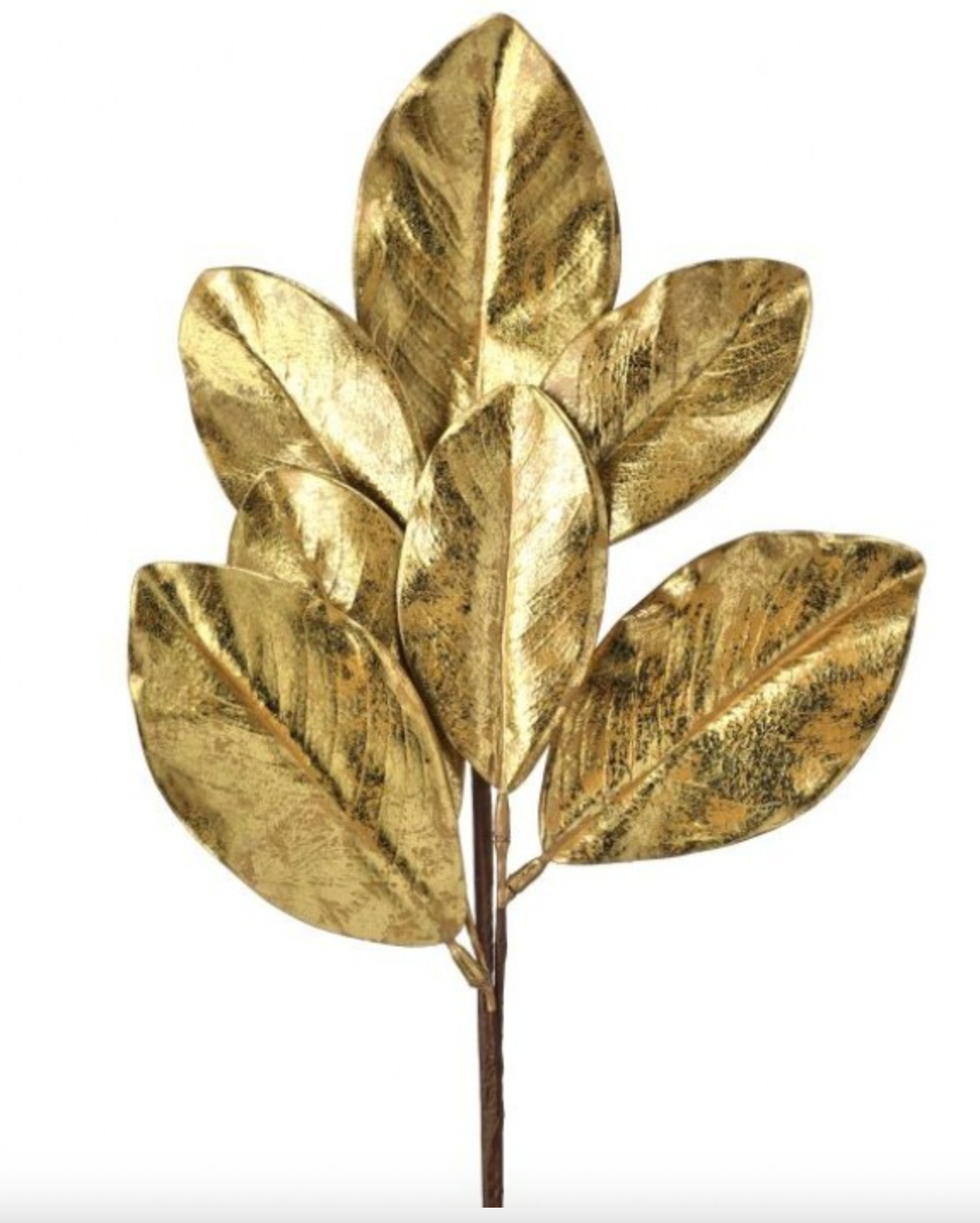 24” Gilded Magnolia Leaf Spray
