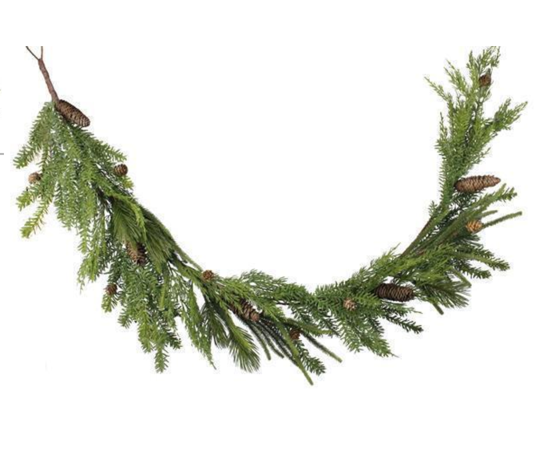 5’ Mixed Two-Tone Green Pine/Juniper/Cedar