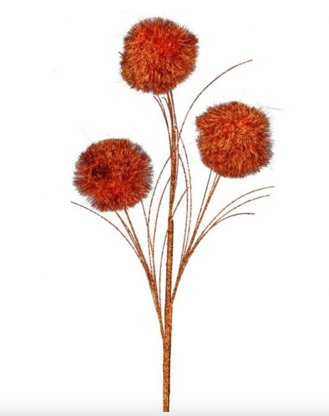 35" GLITTER POMPOM SPRAY X3