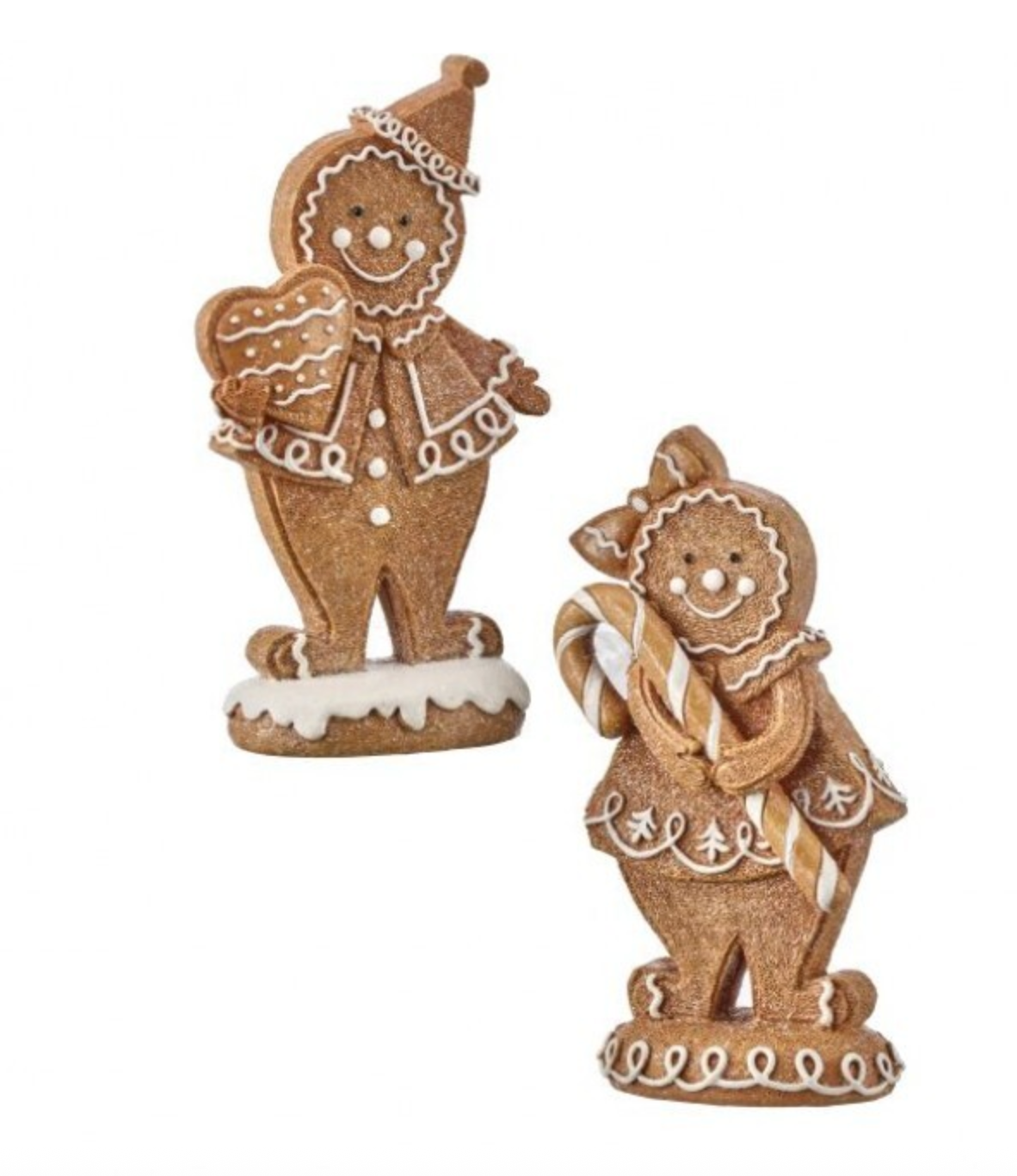 6" RESIN GINGERBREAD BOY & GIRL