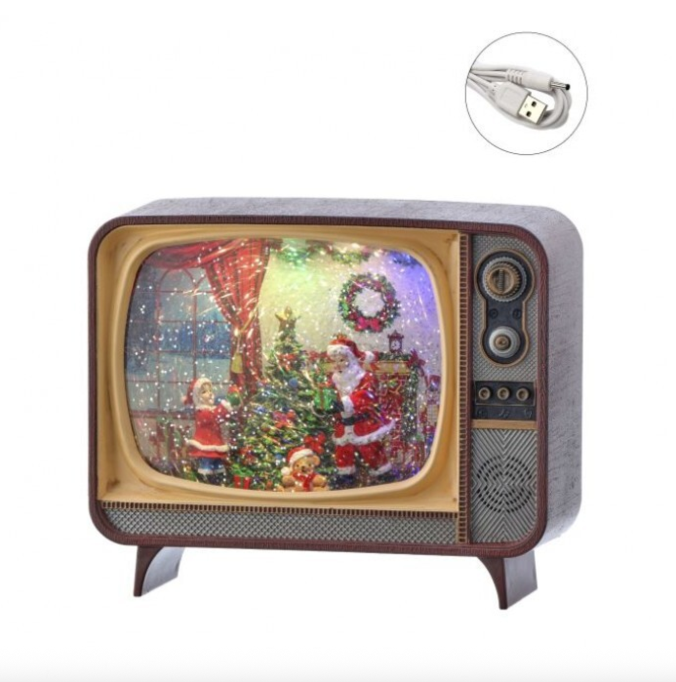 8.5"LED USB SANTA SCENE TV GLOBE