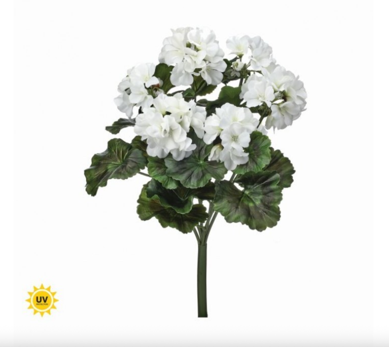 17" UV-RATED NATURAL TOUCH SUMMER GERANIUM BUSH (COLOR OPTIONS)