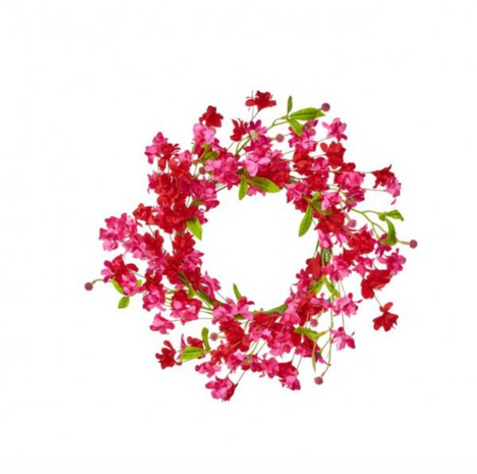 13" PINK BLOSSOM CANDLE RING